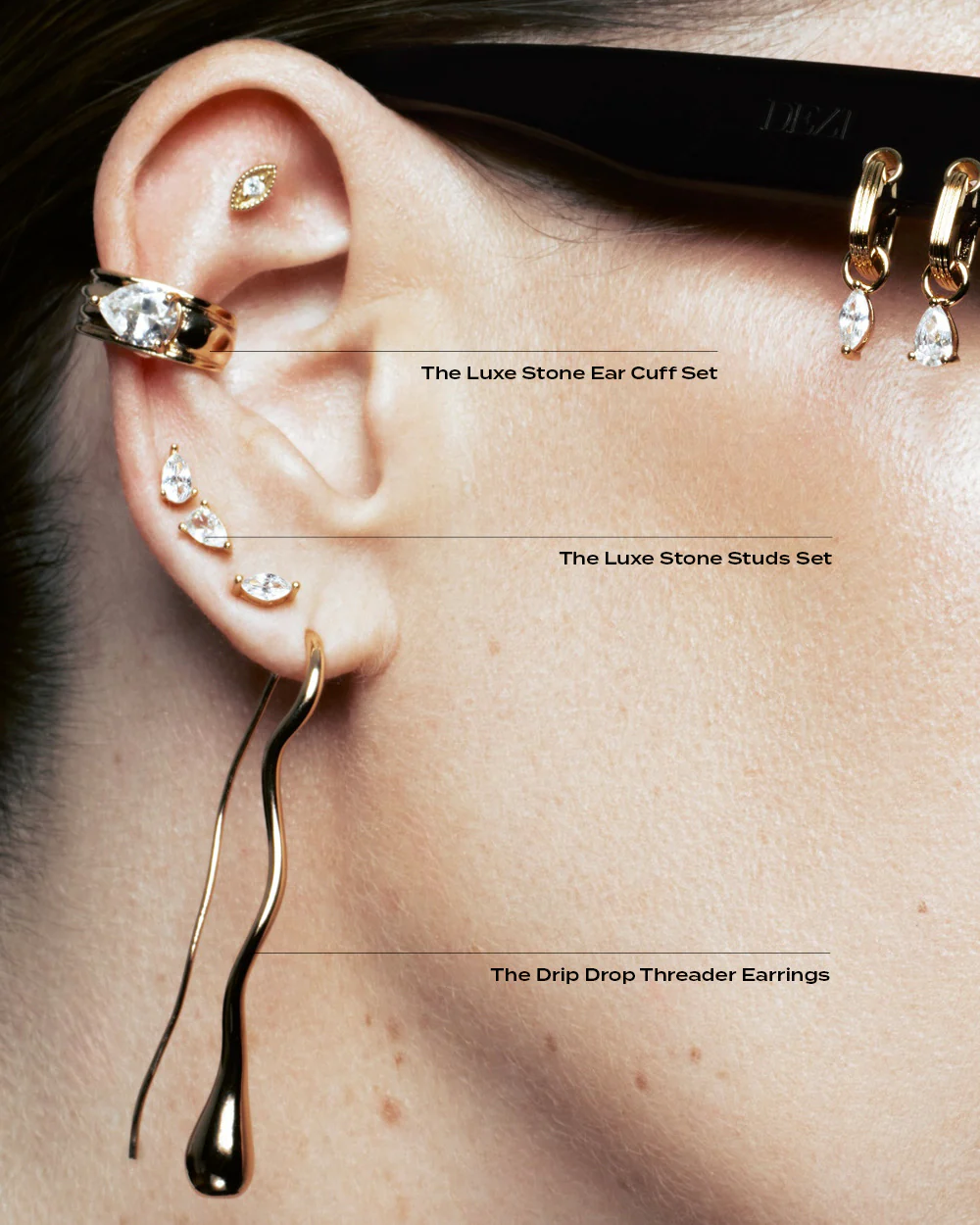 The Drip Drop Threader Earrings - Image 3
