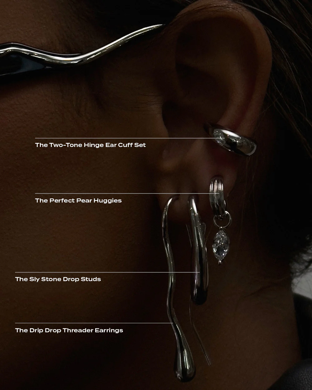 The Drip Drop Threader Earrings - Image 4